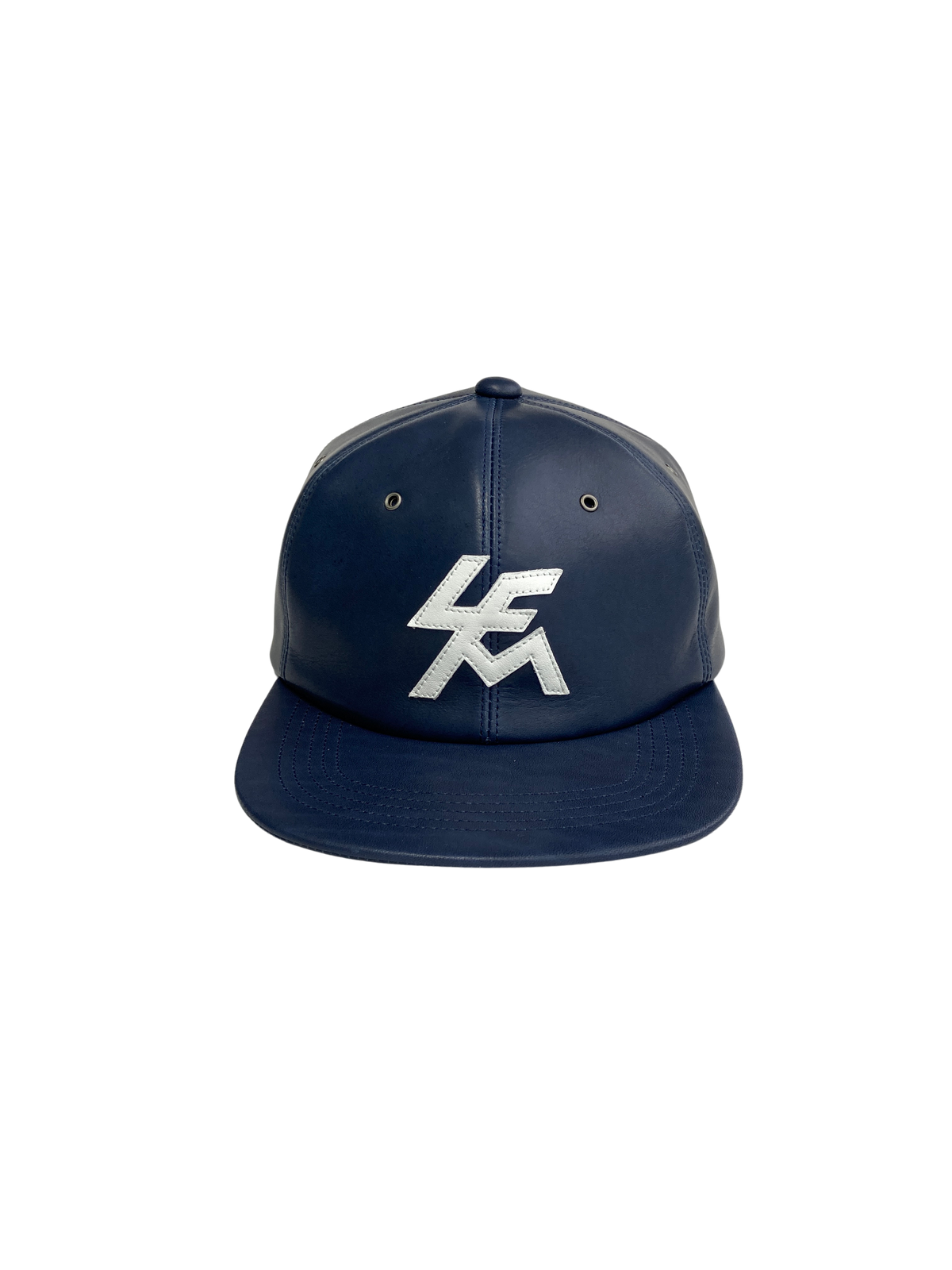 LEATHER LOGO CAP (NAVY)