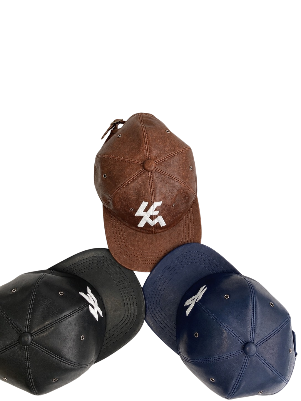 LEATHER LOGO CAP (BLACK)