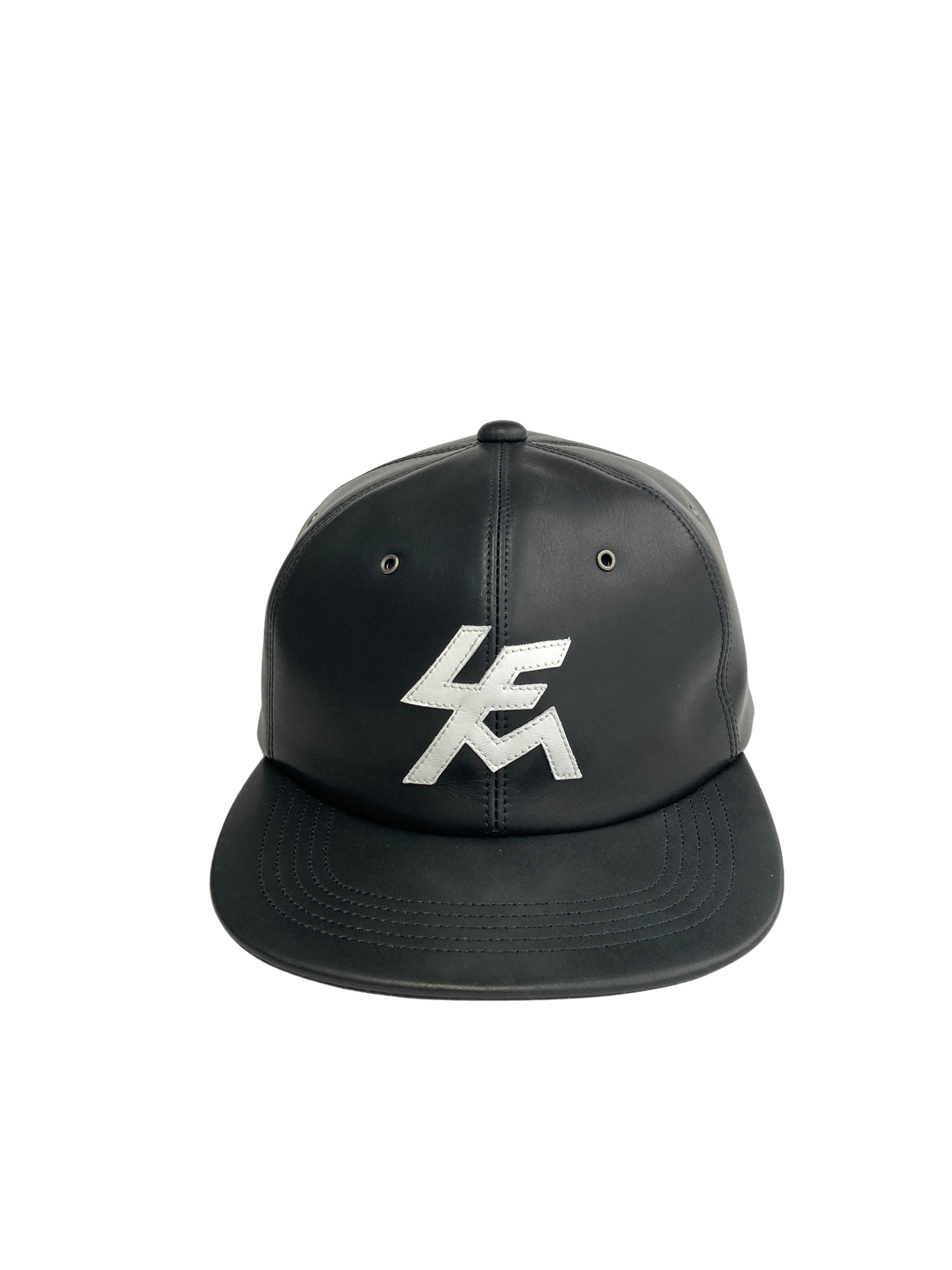 LEATHER LOGO CAP (BLACK)