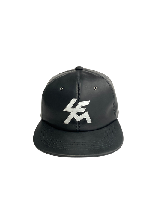 LEATHER LOGO CAP (BLACK)