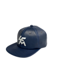 LEATHER LOGO CAP (NAVY)