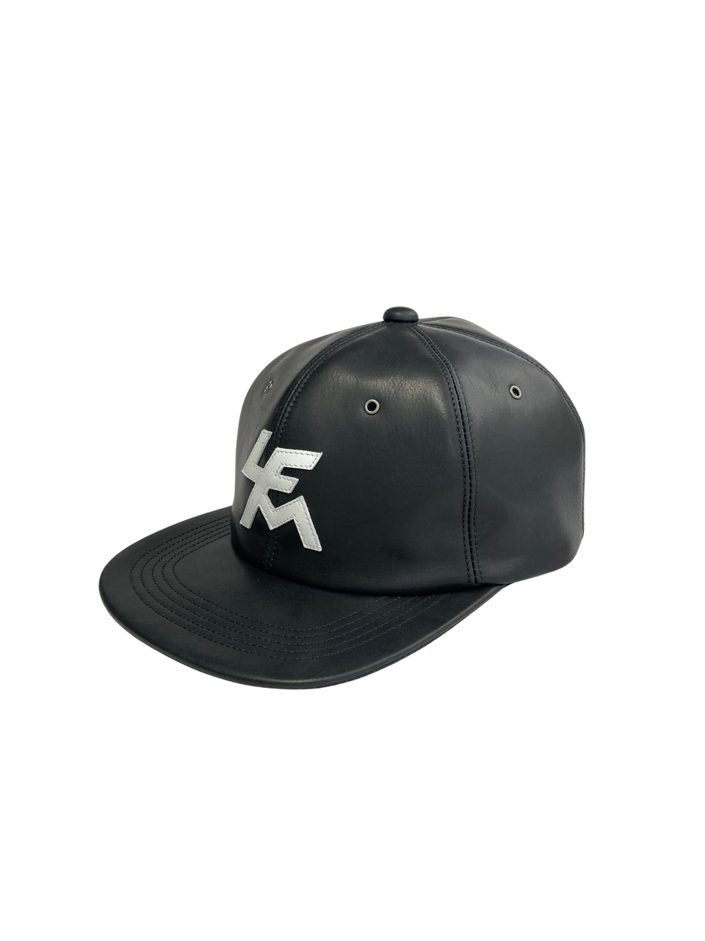 LEATHER LOGO CAP (BLACK)